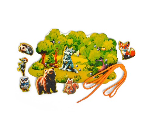 Шнуровка  "Животные в лесу"