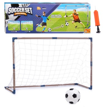 Ворота футбольные с мячом и насосом, в коробке