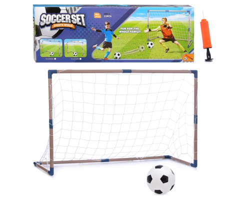 Ворота футбольные с мячом и насосом, в коробке