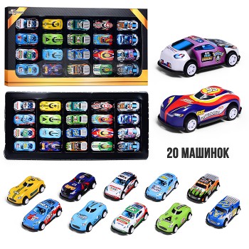 Набор машин "Турбо-команда" металл, в коробке