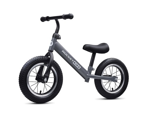 Беговел 12" Rocket, колеса надувные, цвет серый