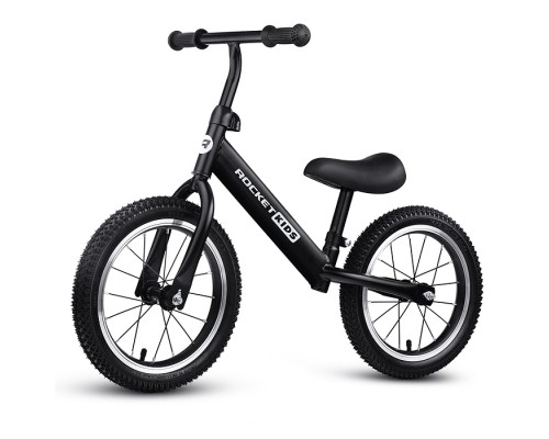 Беговел 14" Rocket, колеса надувные, цвет черный