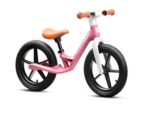 Беговел 14" Rocket, колеса надувные, рама нейлон, цвет розовый