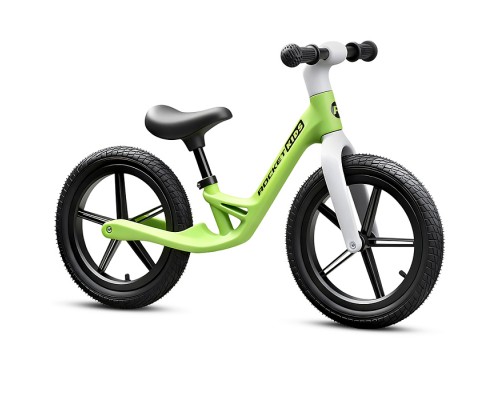 Беговел 14" Rocket, колеса надувные, рама нейлон, цвет салатовый