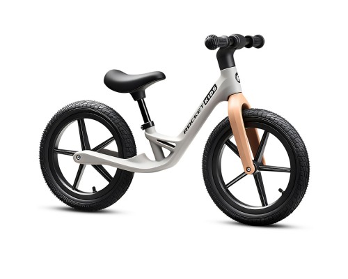 Беговел 14" Rocket, колеса надувные, рама нейлон, цвет серый