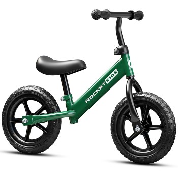 Беговел 12" Rocket, колеса EVA, цвет темно-зеленый