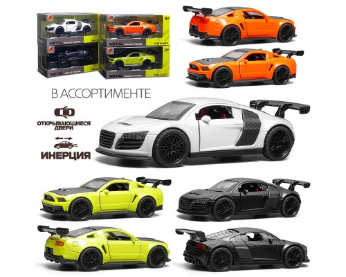 Машина "Спорт авто" 1:36 со спойлером, в коробке