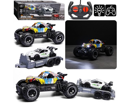 Машина "Вездеход с прицепом 4" р/у, 27 MHz, в коробке