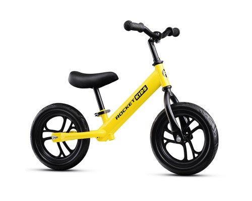 Беговел 12" Rocket, колеса EVA, цвет желтый,