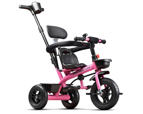Велосипед трехколесный Rocket 188NEW-PK, колеса EVA 10"/8", цвет розовый