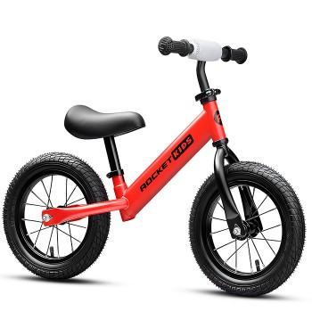 Беговел 12" Rocket R0043NEW-RD, колеса надувные, цвет красный