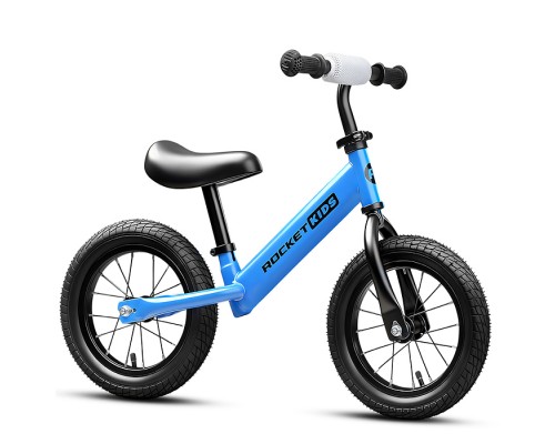 Беговел 12" Rocket R0043NEW-BL, колеса надувные, цвет синий