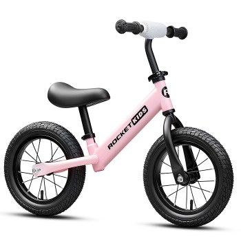 Беговел 12" Rocket R0043NEW-PK, колеса надувные, цвет розовый