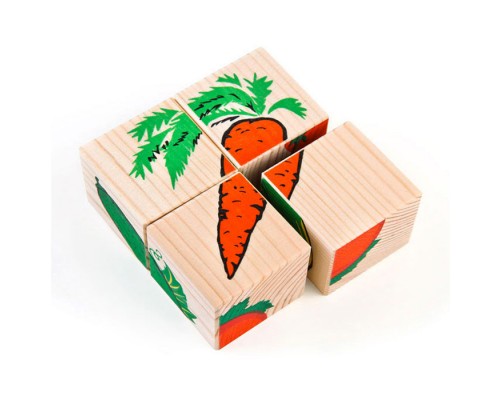 Кубики "Овощи" (4)