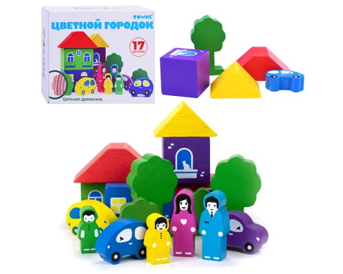 Конструктор "Цветной Городок"  17 дет.