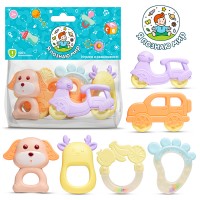 Набор погремушек "Веселый малыш" в пакете