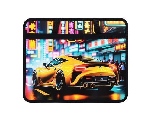 Папка детская А4 пластиковая, с ручками, 330/260/75 "Жёлтая машина"