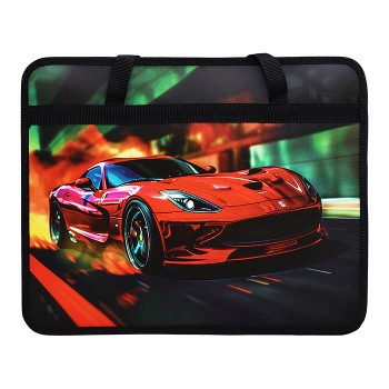 Папка детская А4 пластиковая, с ручками, 330/260/75 "Красное авто"