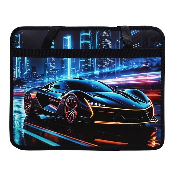 Папка пластиковая с ручками А4, широкая 330/260/120 "Night car"