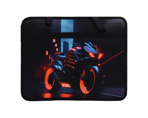 Папка пластиковая с ручками А4, широкая 330/260/120 "Super bike"