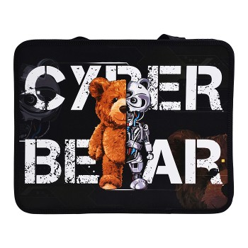 Папка детская А4 пластиковая, с ручками, 330/260/75 "Cyber bear"