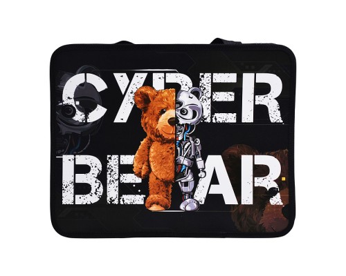 Папка детская А4 пластиковая, с ручками, 330/260/75 "Cyber bear"