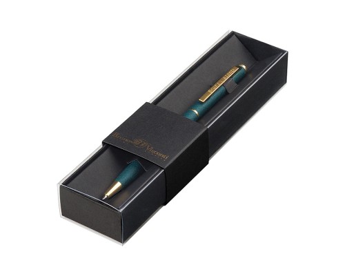 Ручка в футляре "Palermo" автоматическая 0.7 мм, синяя (корпус винтаж зеленый, черная коробка)