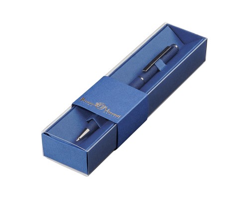 Ручка в футляре "Palermo" автоматическая 0.7 мм, синяя (корпус винтаж темно-синий, синяя коробка)