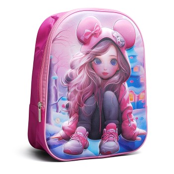 Рюкзак детский "Девочка" 31.5x26x10 см, 1 отделение, ОПП-упаковка