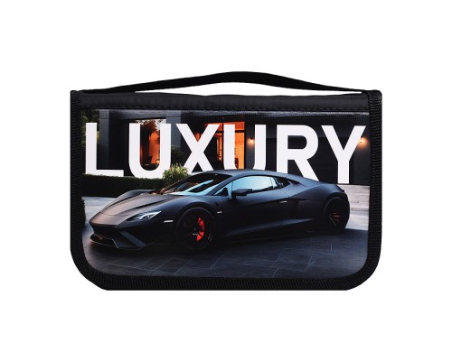 Пенал двухсекционный большой с откидной планкой 190/120 "Гоночное авто"