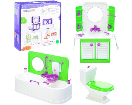 Ванная комната "Конфетти". Зеленая