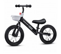 Беговел 12" Rocket, колеса надувные, цвет черный