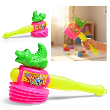 Молоток - стучалка "Крокодильчик" 25 см., в сетке