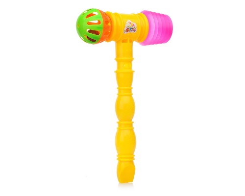 Молоток - стучалка с погремушкой, 25см, в сетке