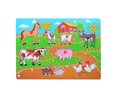 Пазл-вкладыш "Домашние животные"