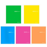 Тетрадь 48л. клетка А5 "НеонТач-Микс" скрепка