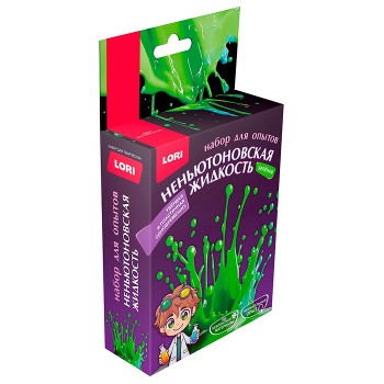 Химические опыты. Неньютоновская жидкость "Зелёная"