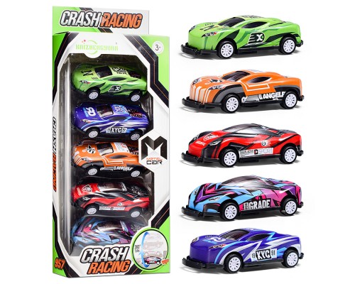 Набор машин "Веселый заезд" металл, в коробке