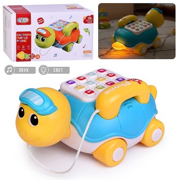 Каталка "Черепашка" с телефоном, в коробке