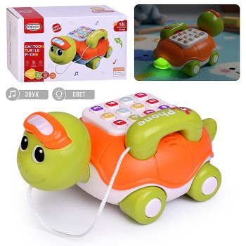 Каталка "Черепаха" с телефоном, в коробке