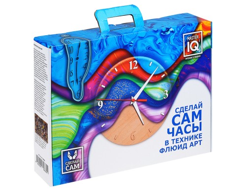 Набор для изготовления часов: Абстрактная живопись в технике Fluid Art