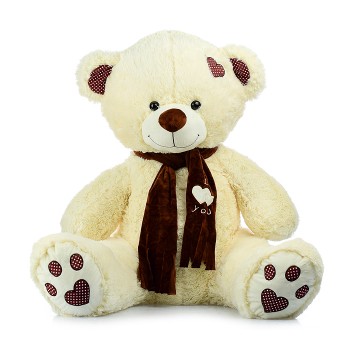 Медведь Тони с шарфом В150 латте