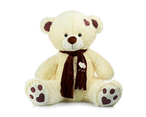 Медведь Тони с шарфом В150 латте