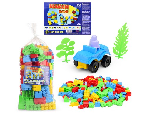 Конструктор "Макси Блок" 190 дет.