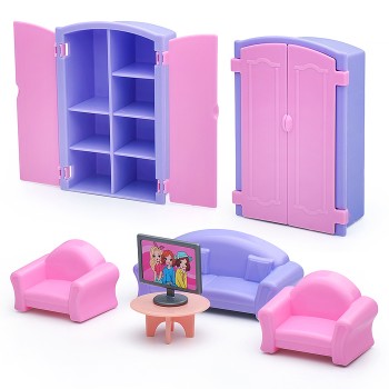 Набор мебели для кукол "Гостиная" 6 предметов (европодвес)