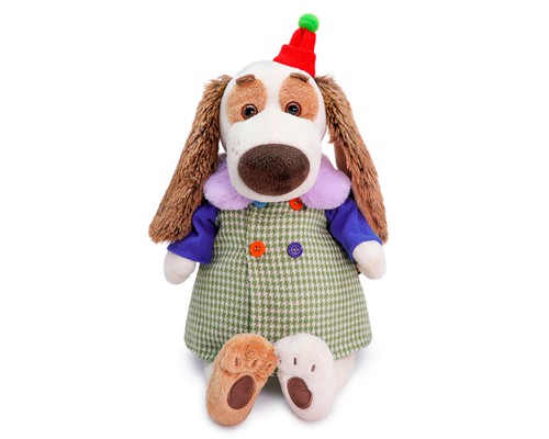 Собака Бартоломей в комбинированном пальто