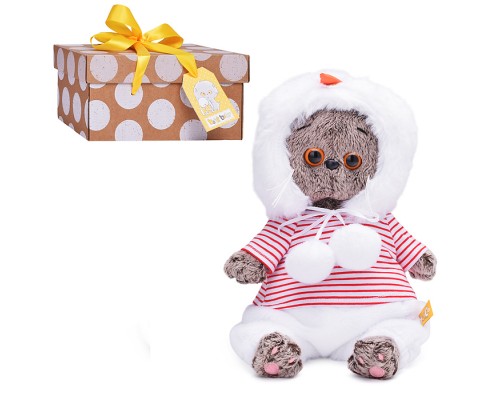 Кот Басик baby в костюмчике "Снеговик"