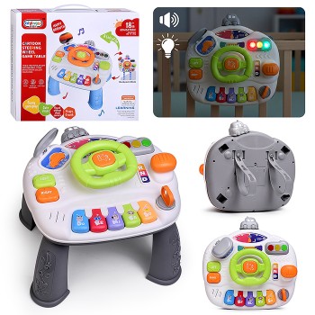 Столик развивающий "Веселый руль" свет, звук, в коробке