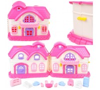 Кукольный домик "Сказка" с набором мебели (12 элементов) (в пакете)