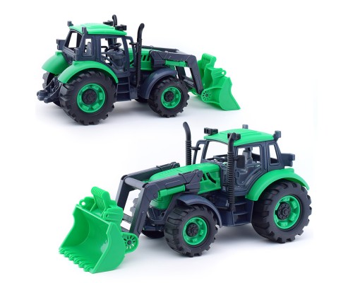 Погрузчик "Прогресс" инерционный (зелёный) (в лотке)